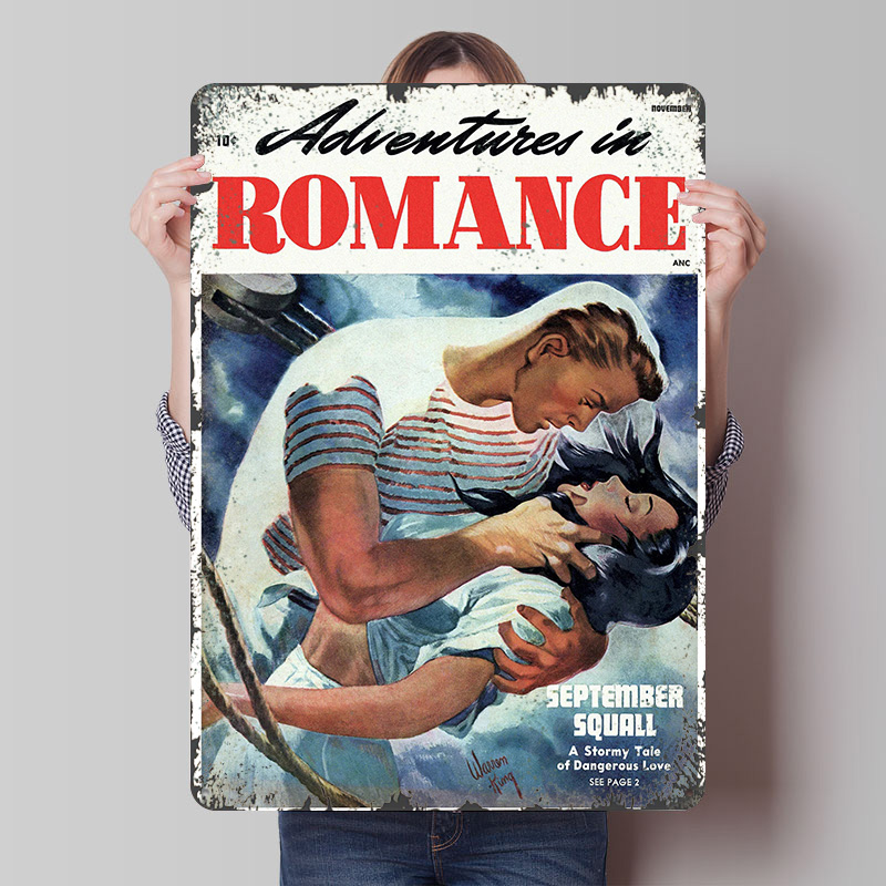 Retro Gaming At Home - ADVENTURES IN ROMANCE Poster in Latta