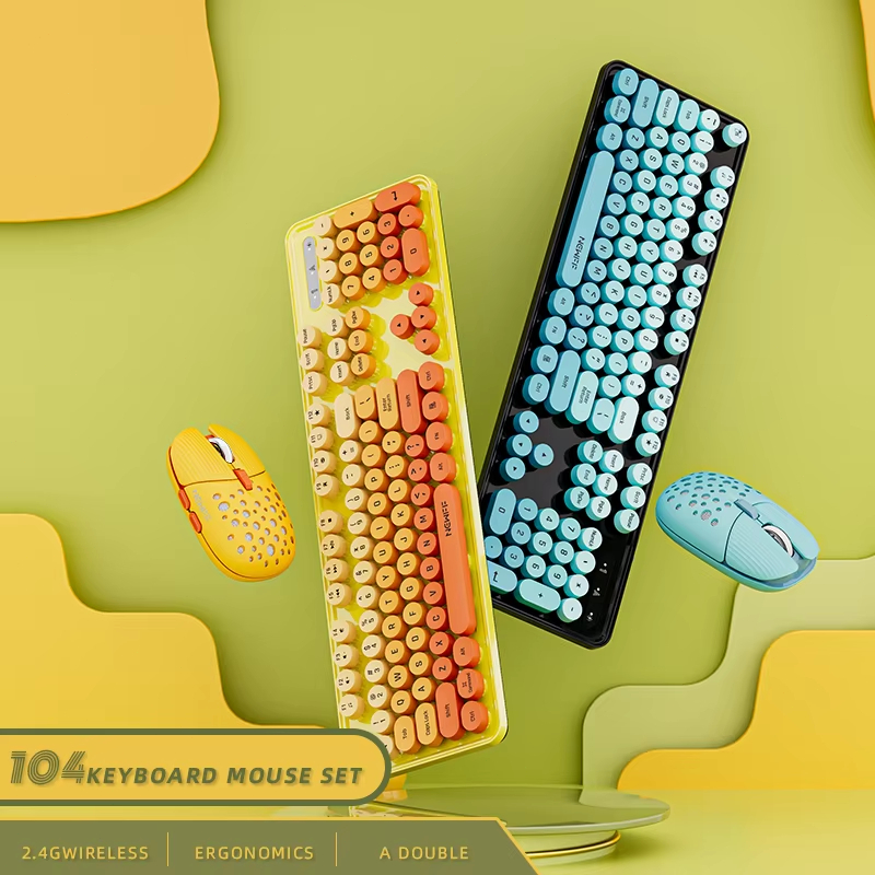 Retro Gaming Kc - Combo Tastiera e Mouse Ergonomici Wireless