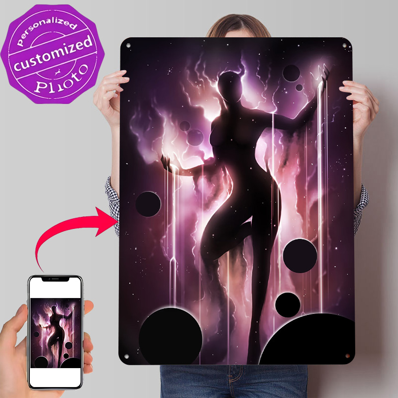 Retro Gaming Space - Poster Another Space Lady, Insegne Metalliche