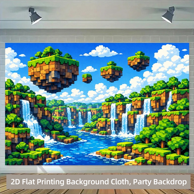 Banner 2D Piatto con Cascata d - Retro Gaming Banner recensione e prezzo