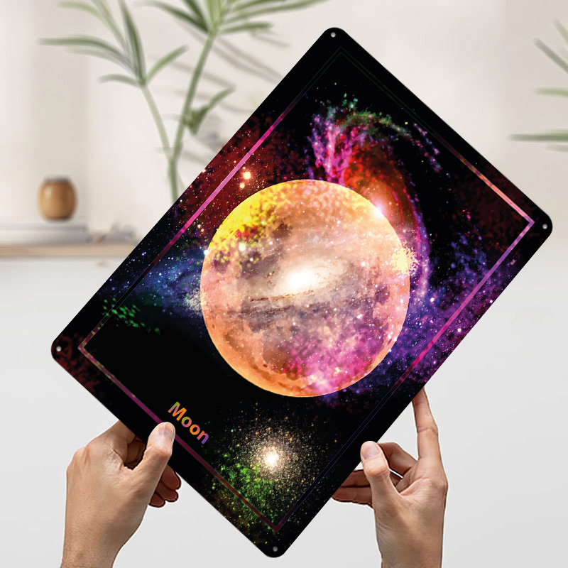 Poster in Metallo Luna Colorat - Retro Gaming Space recensione e prezzo