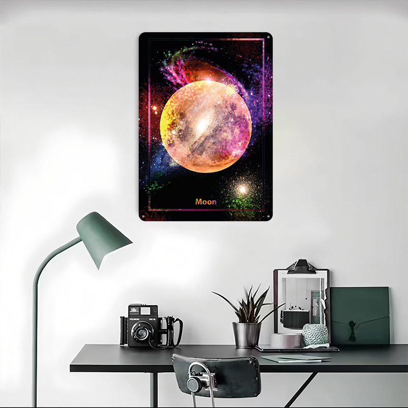 Poster in Metallo Luna Colorat - Retro Gaming Space recensione e prezzo