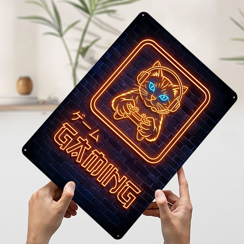 Poster con Stampa di Gatto Gam - Retro Gaming At Home recensione e prezzo