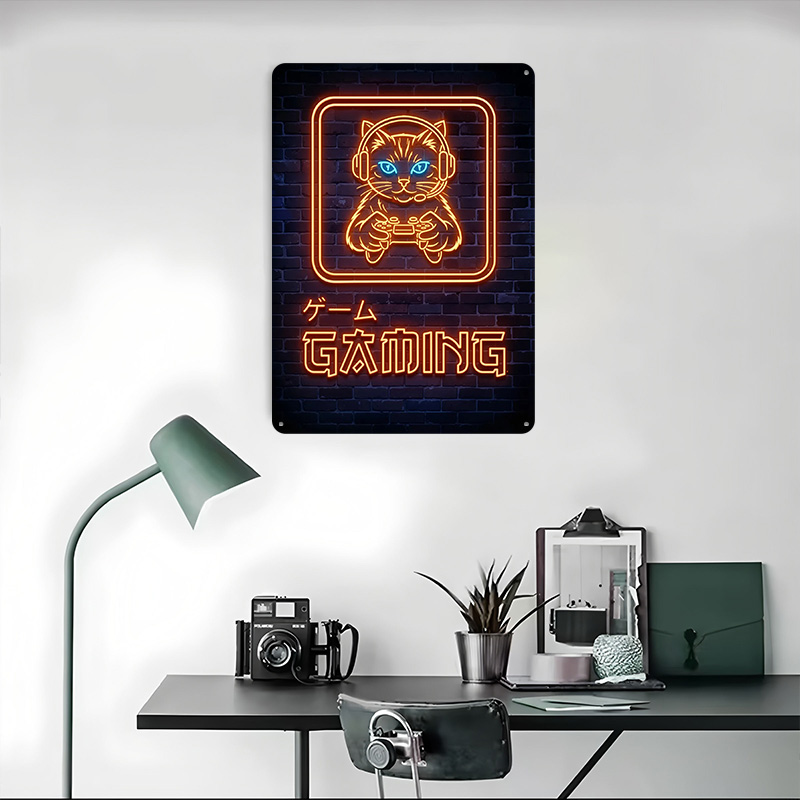 Poster con Stampa di Gatto Gam - Retro Gaming At Home recensione e prezzo